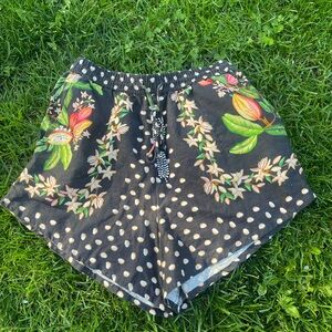 FARM Rio Black Floral Polka Dot Women's Shorts